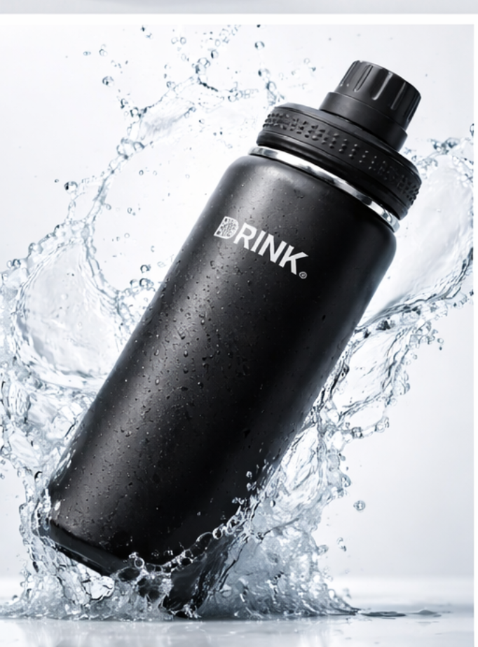 Garrafa Drink com efeito de água